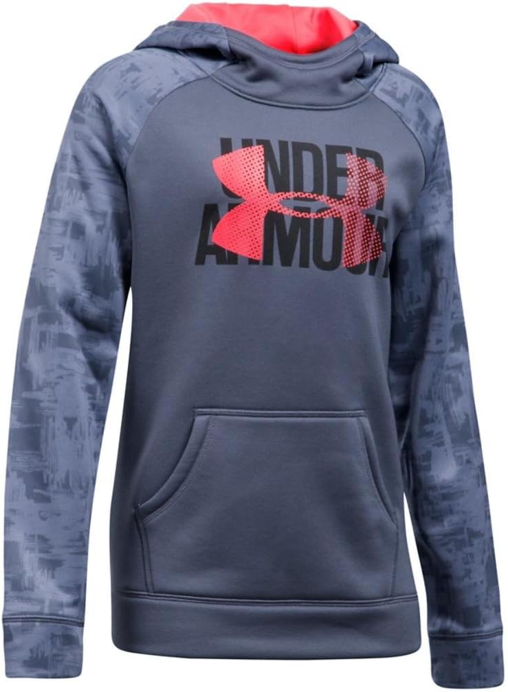 under armour 安德玛女童抓绒大标志印花连帽衫