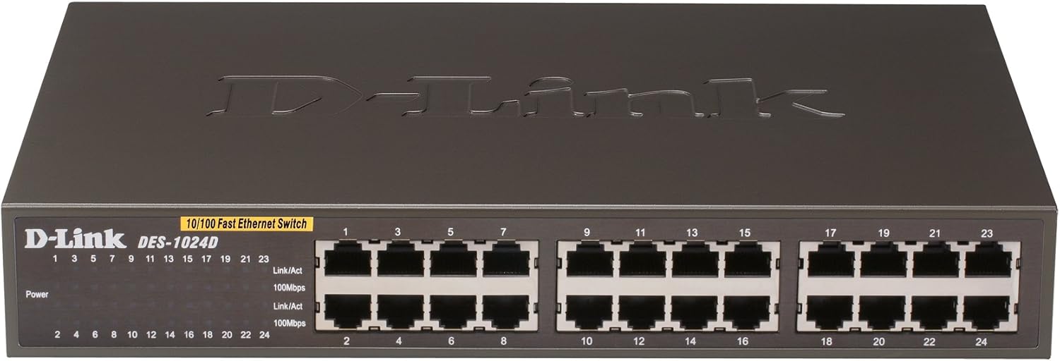 d-link des-1024d 24端口10/100base-tx 百兆以太网交换机(桌面式)