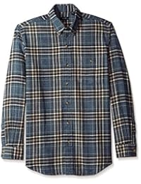 ARROW 男式长袖格子法兰绒衬衫