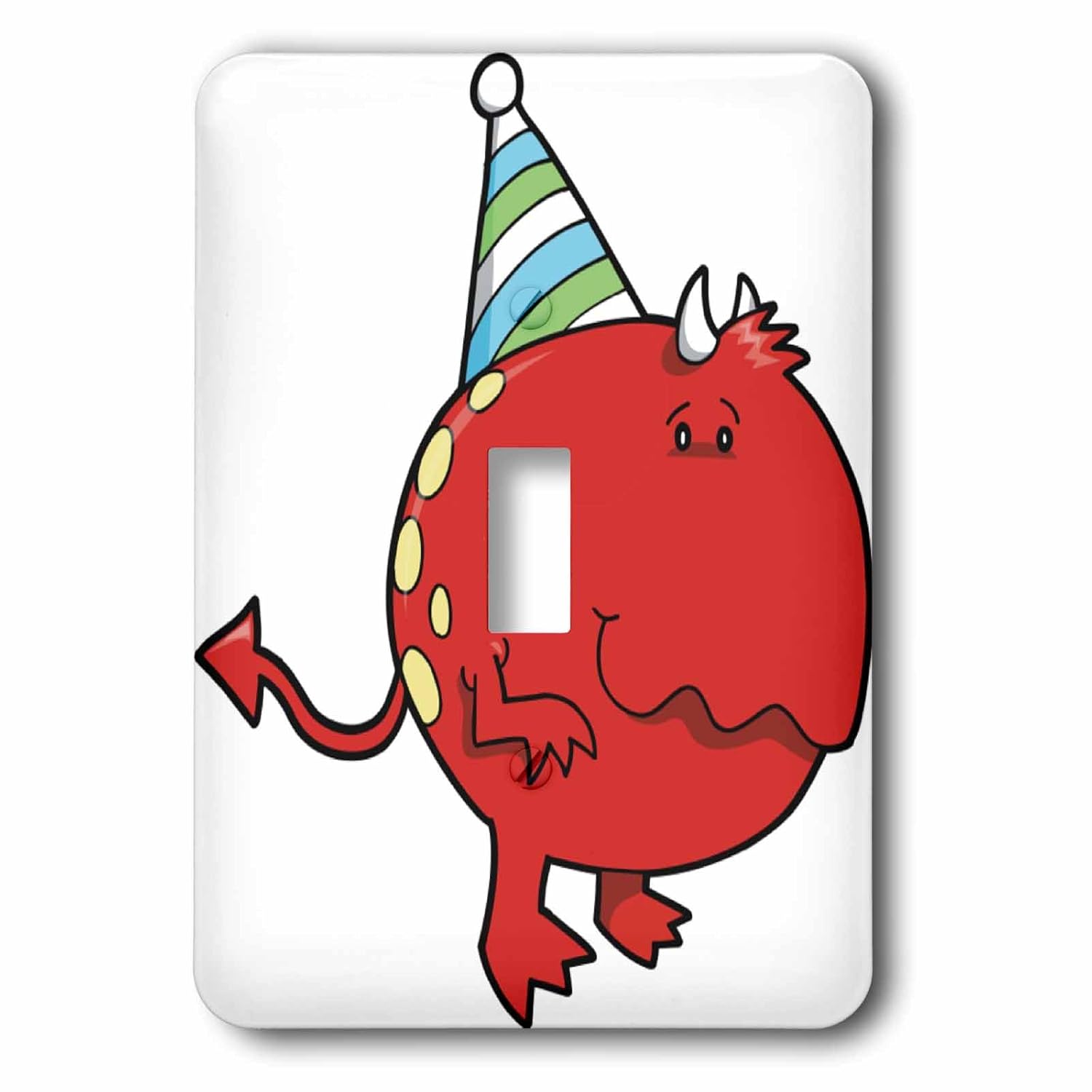 3drose lsp_102278_1 可爱的红色生日怪物卡通灯开关套