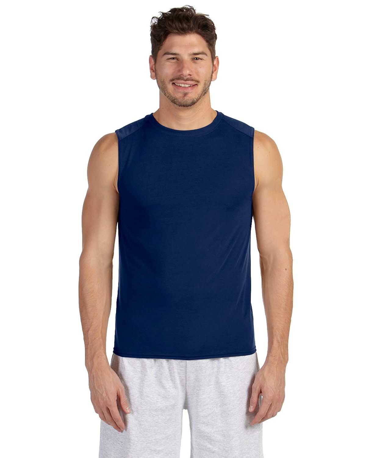 5 oz. sleeveless t-shirt (g427)- navy,m