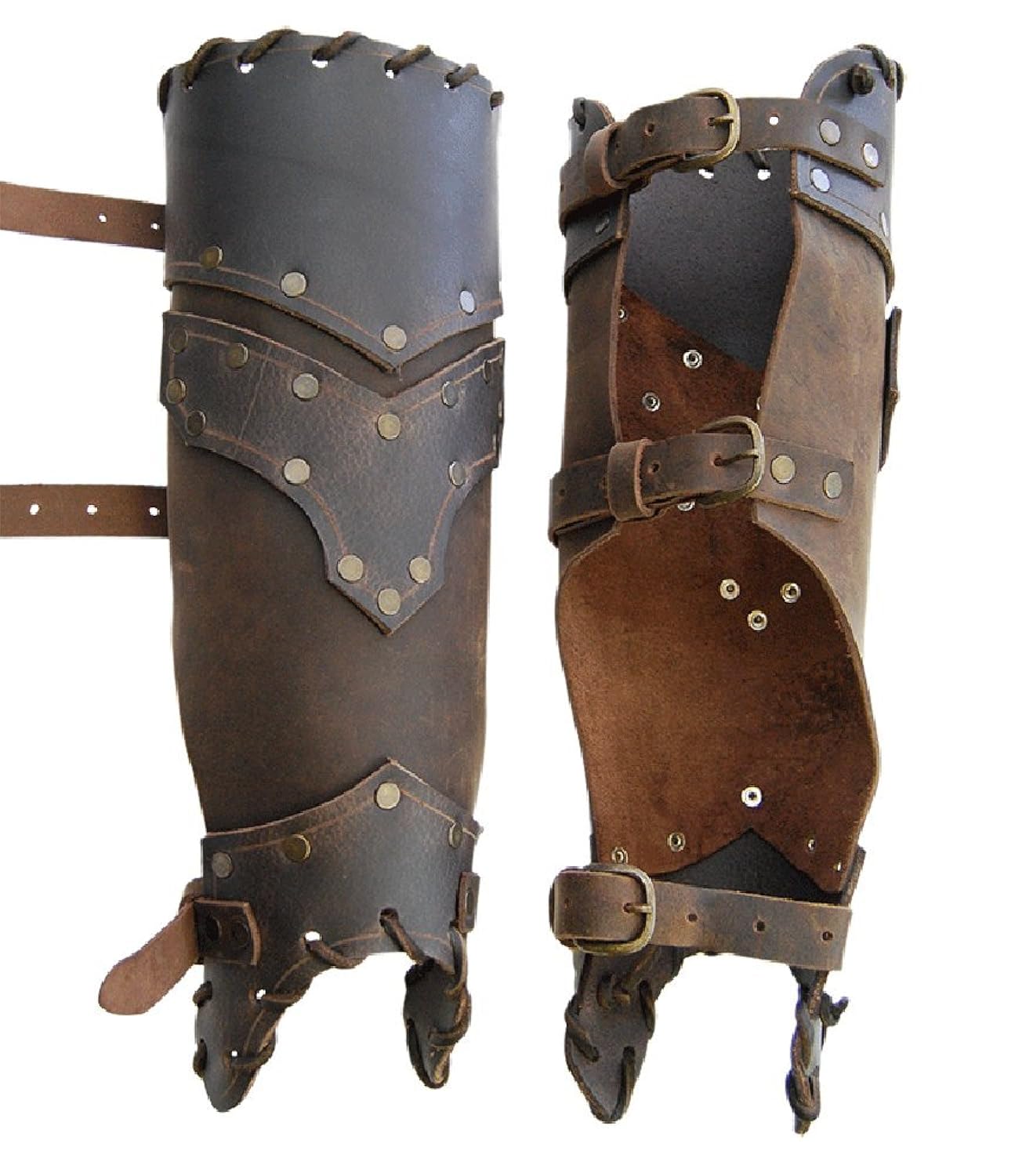 marauder greaves (棕色) – 仿真 larp 盔甲
