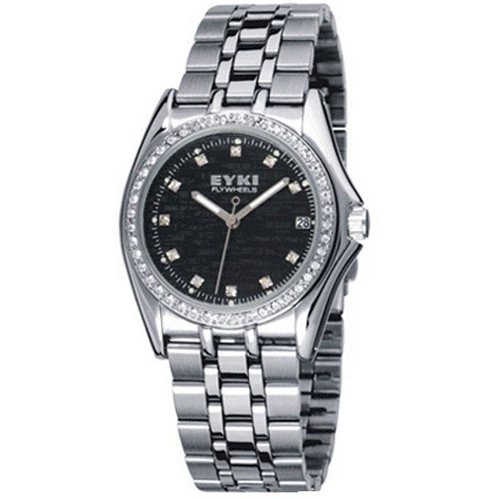 eyki 艾奇 全自动 机械表 男表 钢带手表 机械男手表 日历 8430hh
