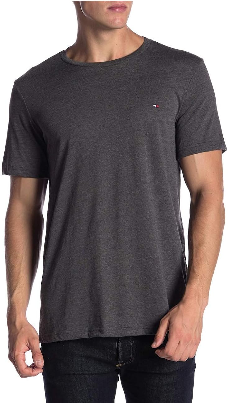 tommy hilfiger 男式短袖圆领国旗标志 t 恤 灰色 medium