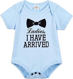 a & j 设计婴儿男孩有趣绅士连体衣