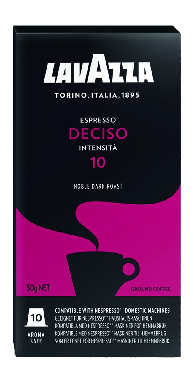 lavazza 意式浓缩咖啡 deciso,50个nespresso兼容胶囊(5 x 10粒)