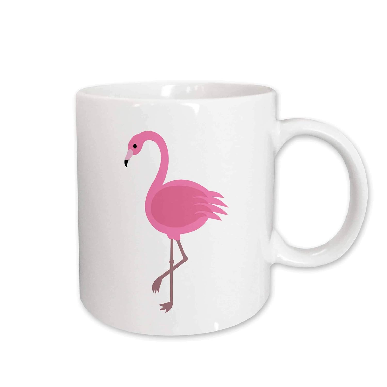 3drose evadane – 趣语卡通 – 粉色火烈鸟 – 马克杯 白色 15-oz