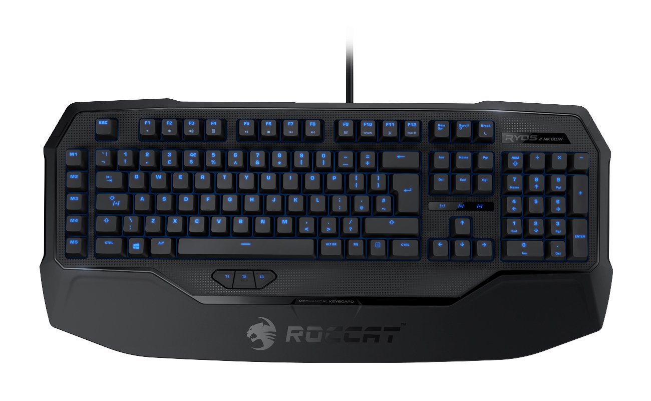 roccat ryos uk 布局游戏键盘roc-12-752-bk blue key illumination