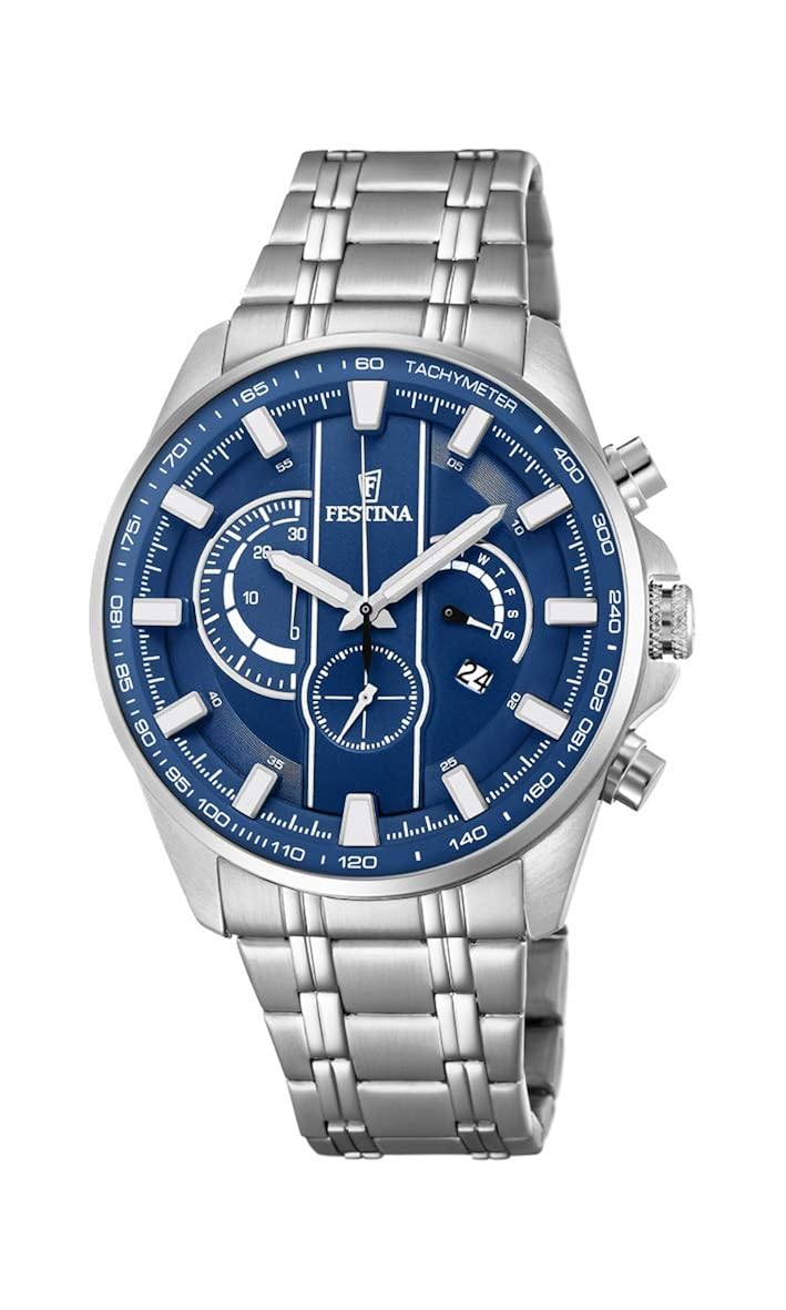 festina 男士计时石英手表不锈钢表带 f6866/2