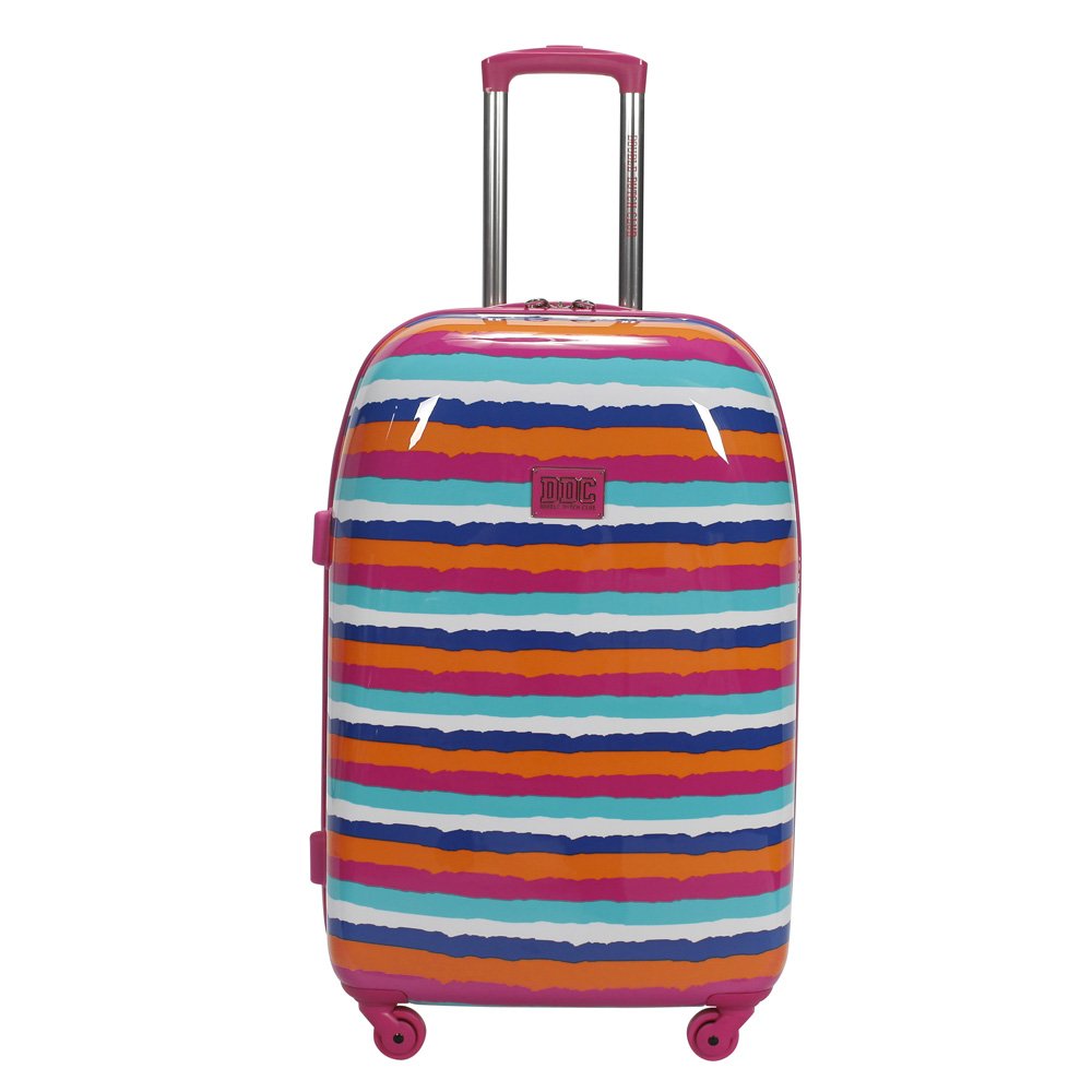 double dutch club water color stripe warm 25 inch hardside, pink