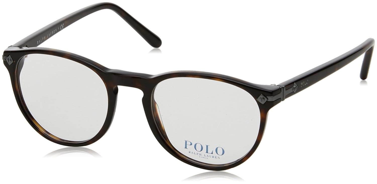 polo 男式 ph2150 眼镜闪亮深色 havana 49mm