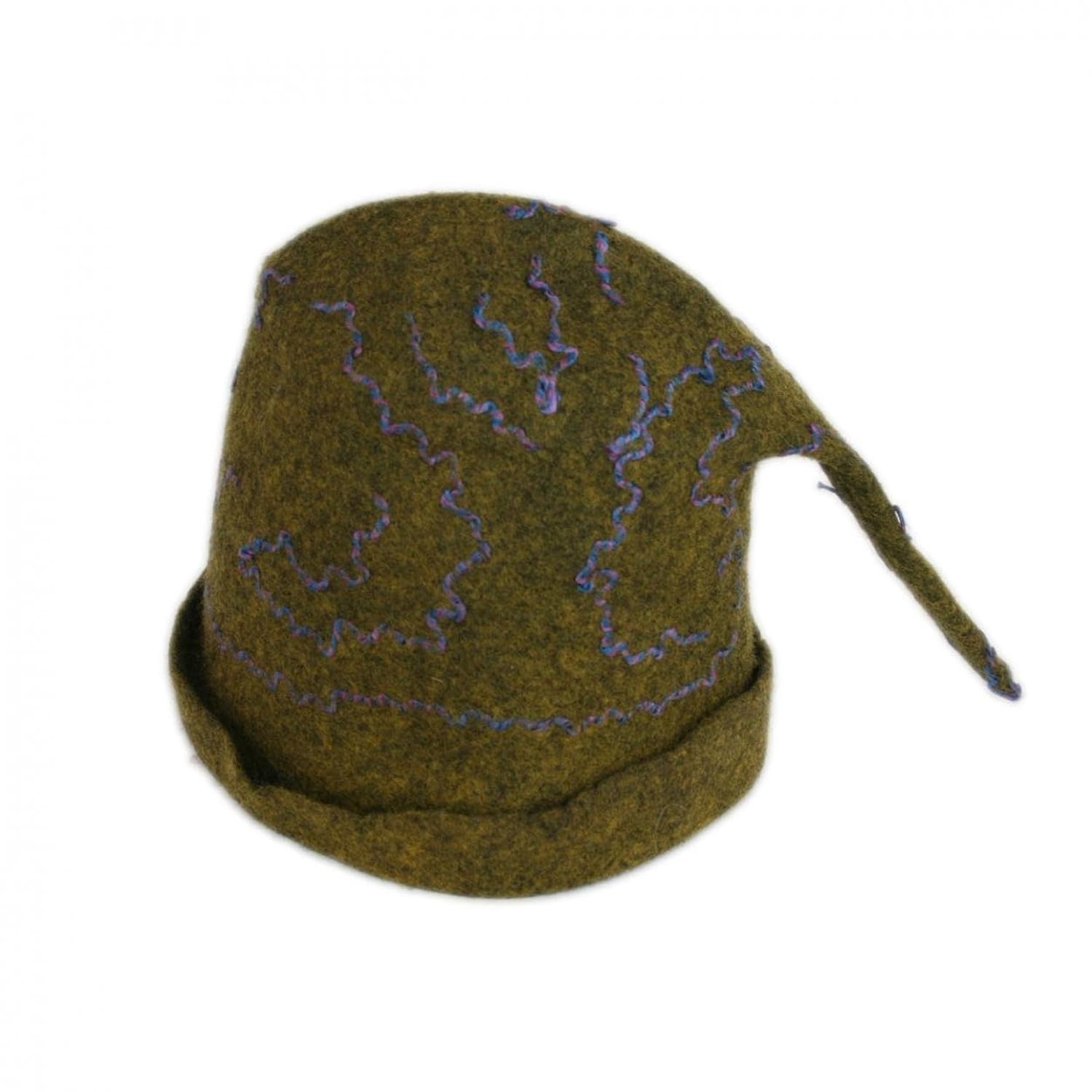 手工羊毛毡帽子 卡其色 large: 亚马逊中国: 服饰箱包