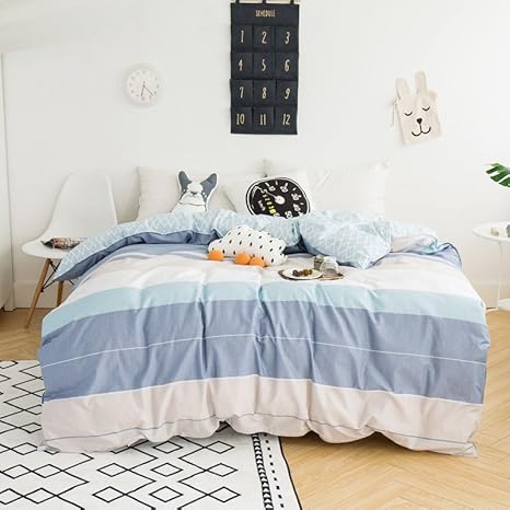 家纺全棉斜纹印花单被套纯棉被罩单人被子套1