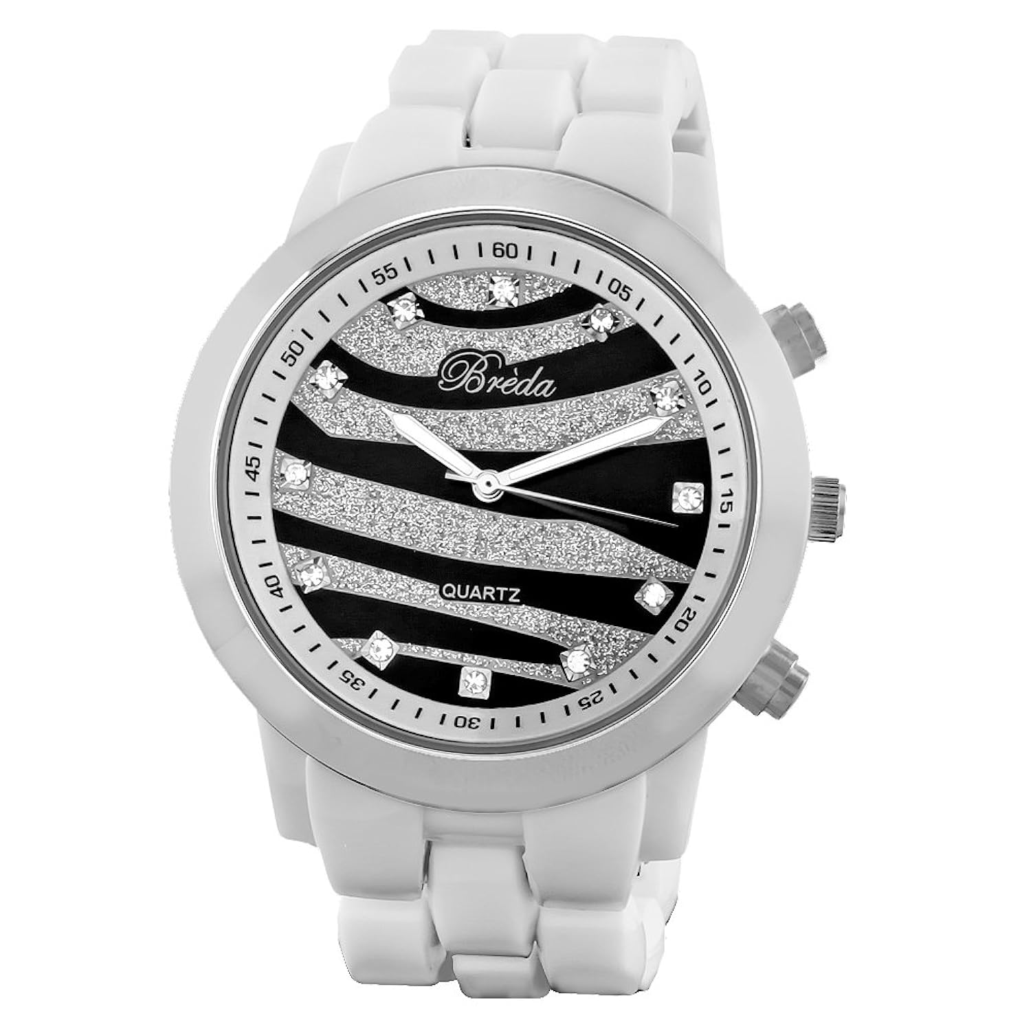 breda 女式2307-white / 斑马 " brooke " 超大挡板 zebra 表盘塑料