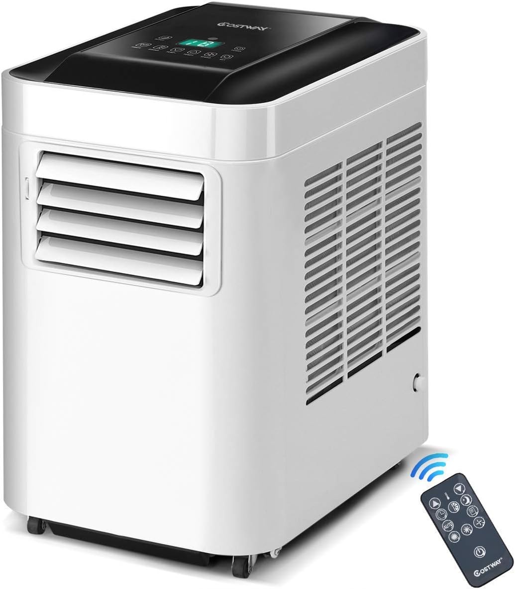 costwayus costway 10,000 btu 便携式空调单元带*机和风扇,适用于