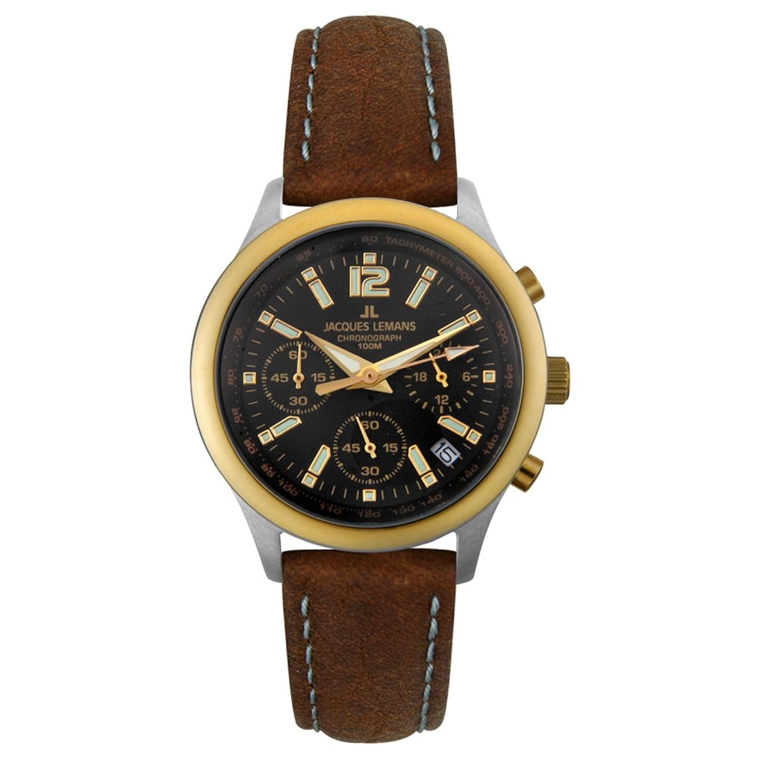 jacques lemans 女式1078e 经典双色计时腕表