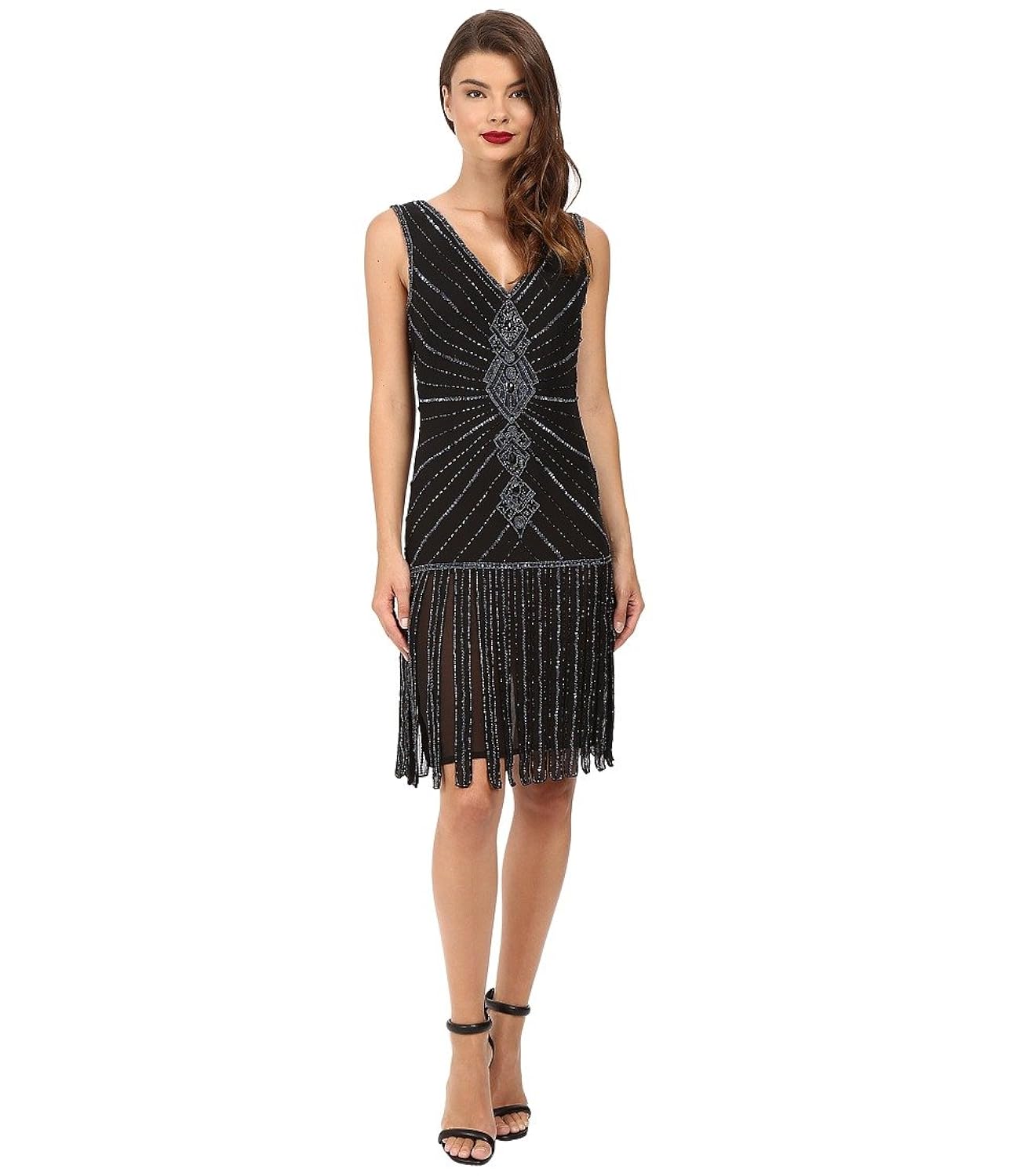 unique vintage womens deco beaded aelita flapper dress