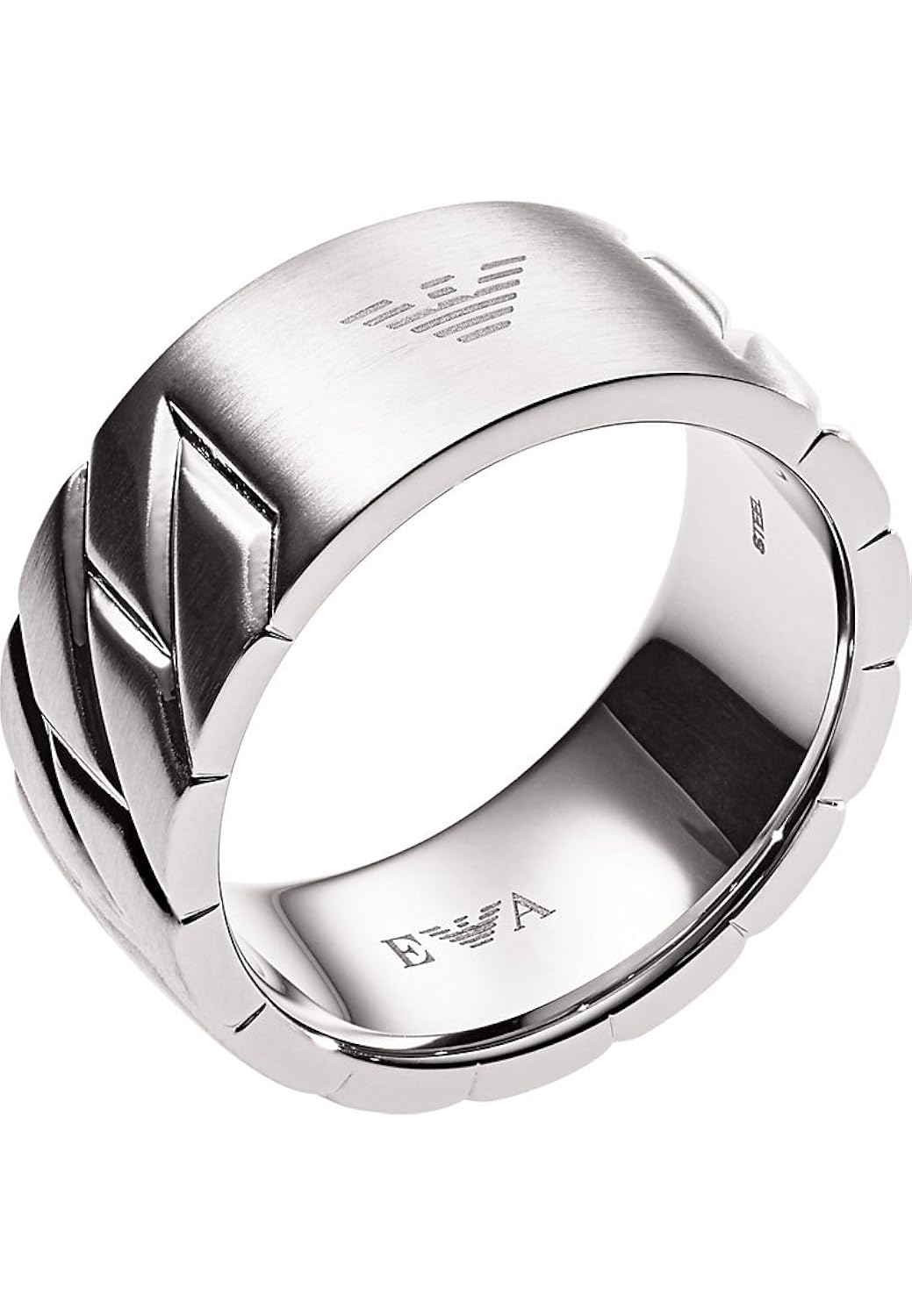 emporio armani 男式不锈钢穿孔戒指 – egs2438040 – 510