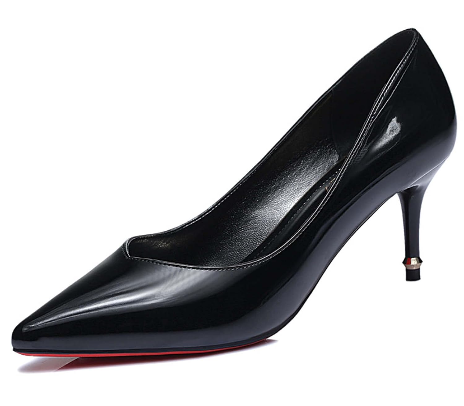 centenray 性感修腿尖头高跟鞋 裸色女单鞋 浅口女士单鞋 职场正装鞋