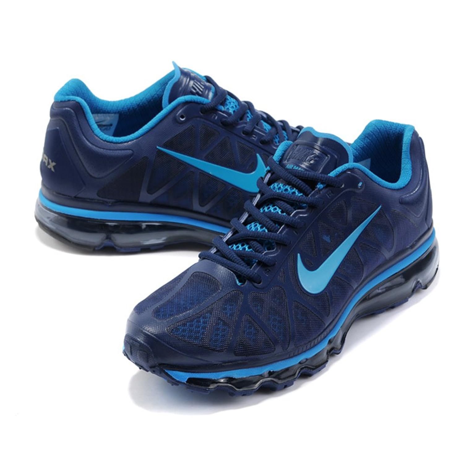 nike 耐克 air max 2011 全掌气垫跑鞋 男子网面休闲运动鞋 深蓝玉