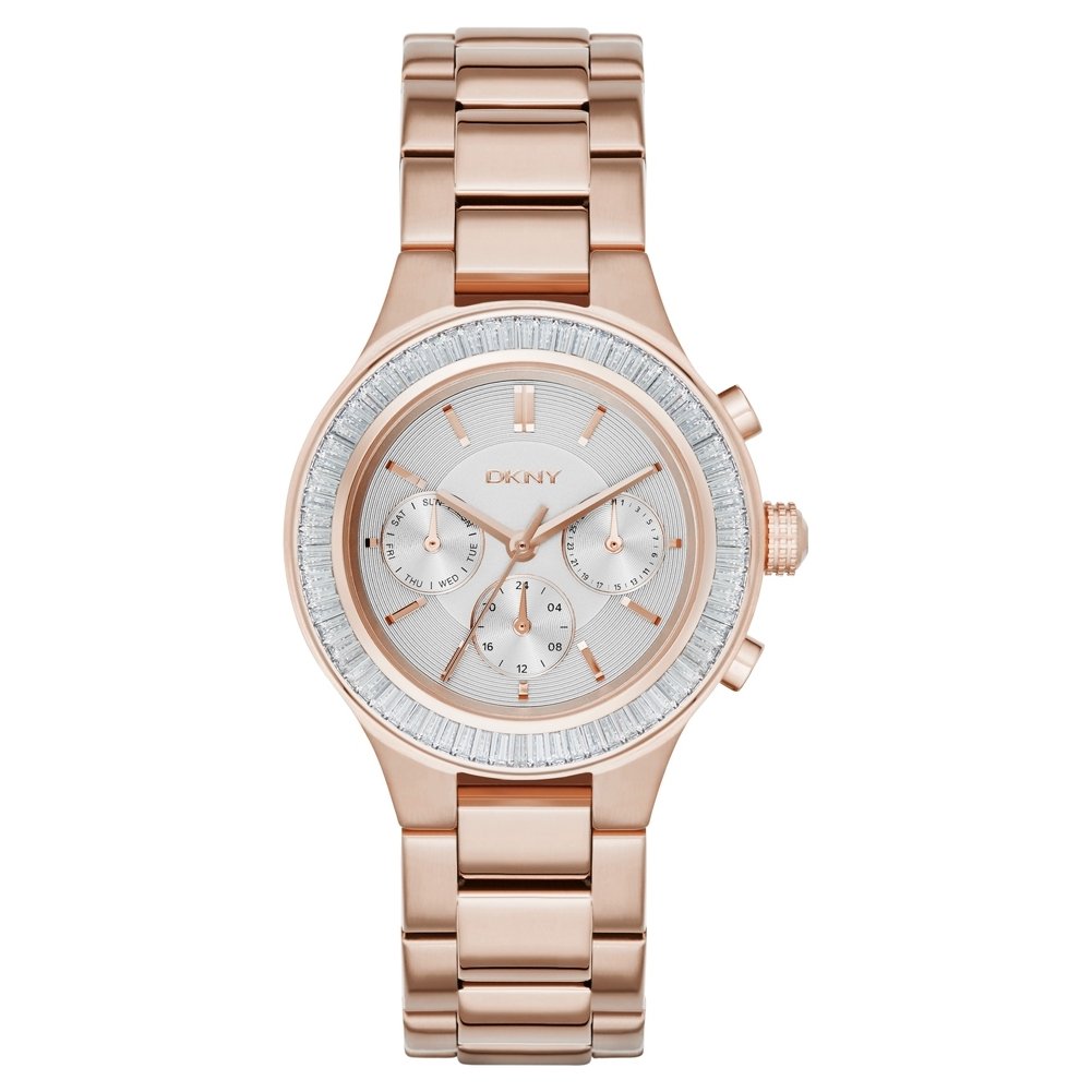 dkny 女式手表数字石英不锈钢ny2396