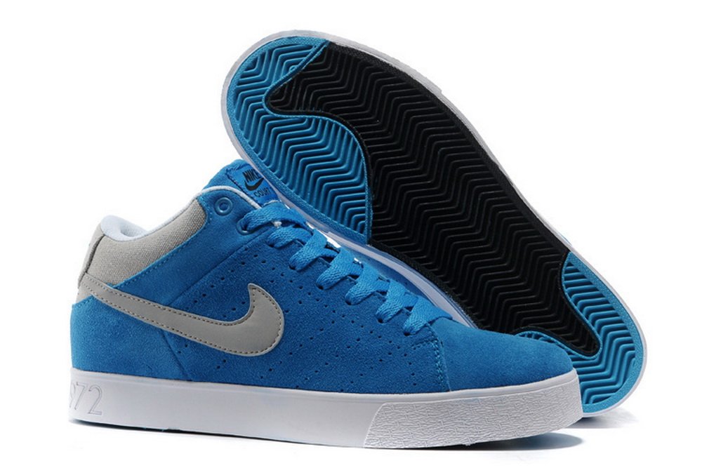 nike 耐克 1972反毛皮休闲运动鞋 高中低帮板鞋9008-02 中帮水清蓝