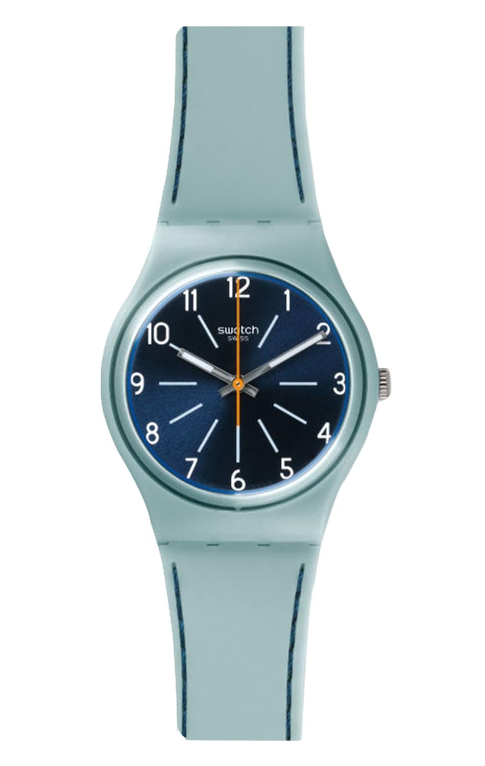 swatch 斯沃琪 瑞士品牌 色彩密码系列 石英男女适用手表 蓝色时针 gm