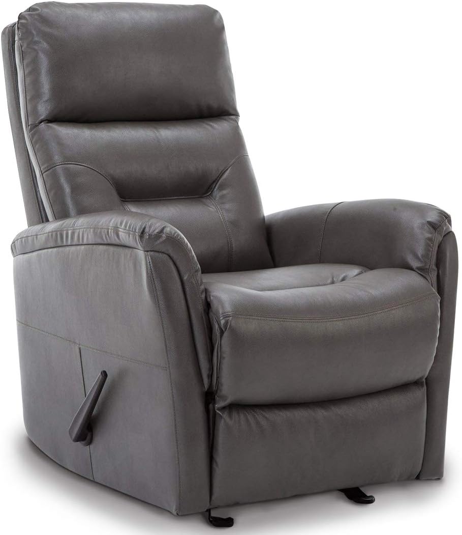 bonzy recliner chair overstuffed backrest glider chair - gray