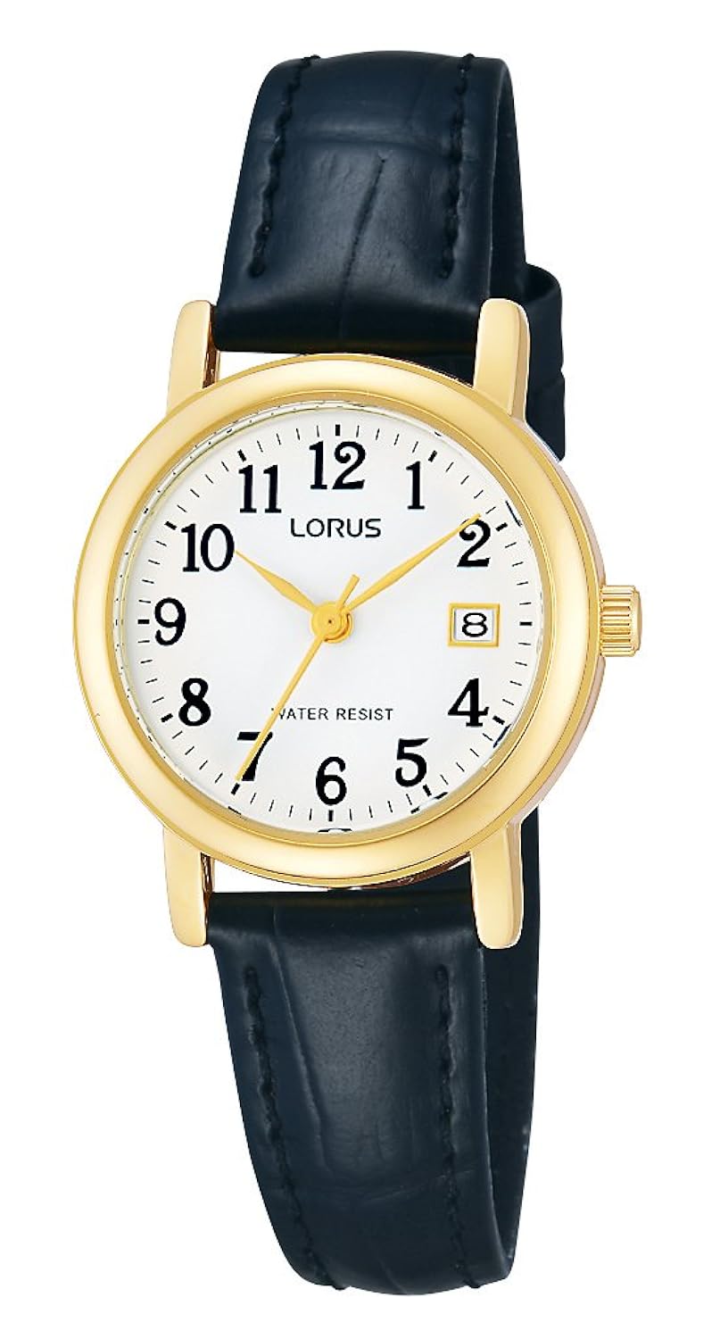 lorus rh764ax9-women  s 石英 analogue watch-black 皮革表带