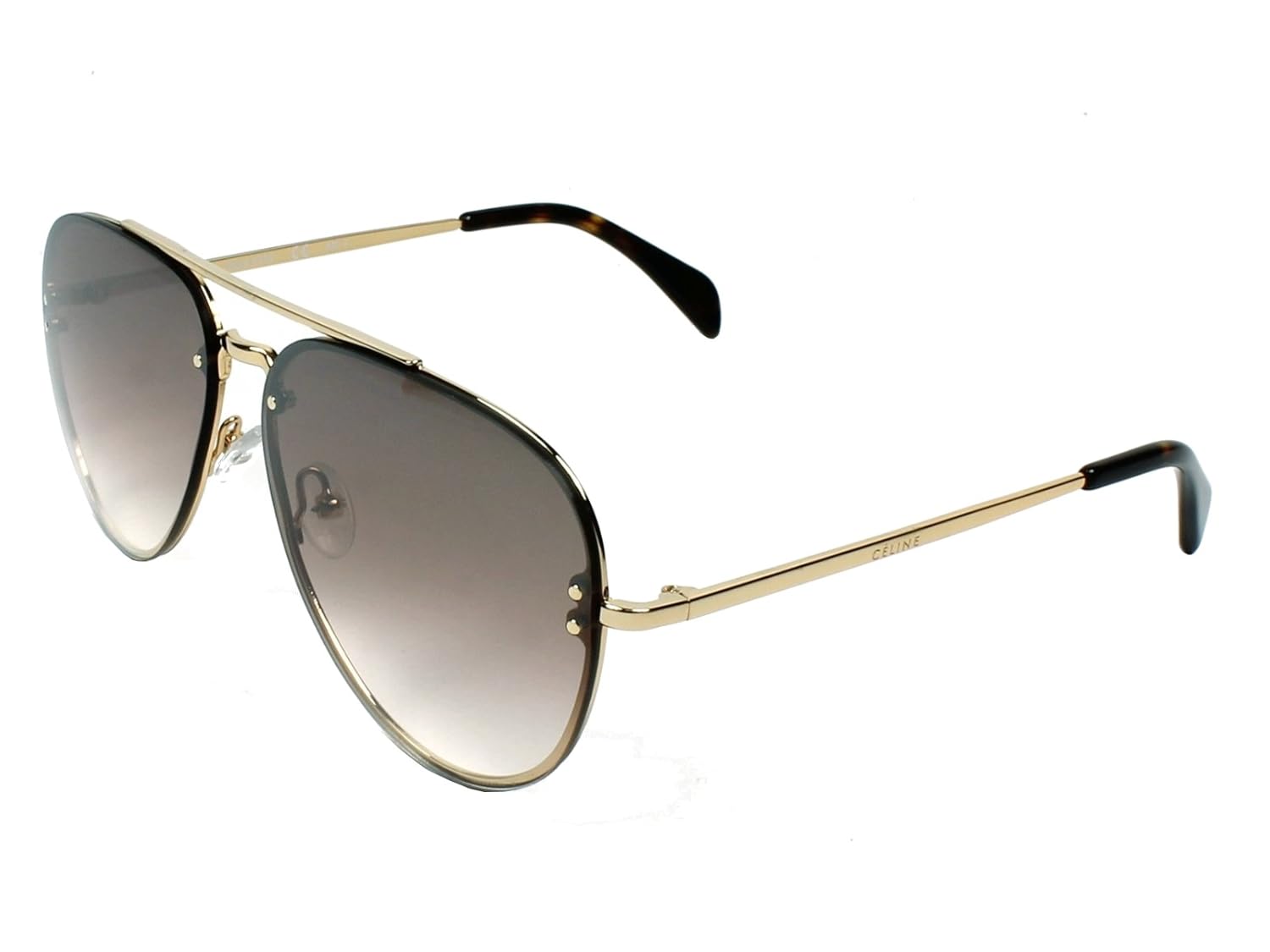 celine 小号镜子 cl 41392 j5g n5金色金属飞行员太阳镜