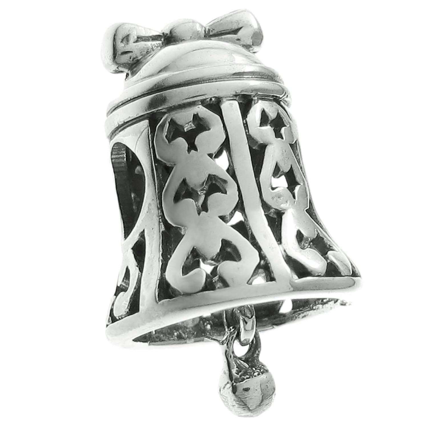 sterling silver jingle bell european style bead charm