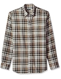 ARROW 男式长袖格子法兰绒衬衫 Bungee Cord Large