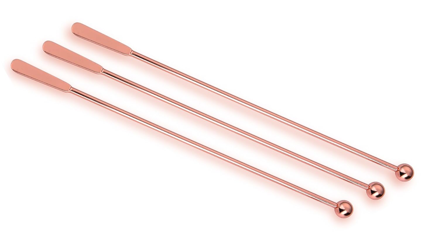 purefold 不锈钢经典咖啡搅拌棒 玫瑰金 7.4 inches lzs02rogd