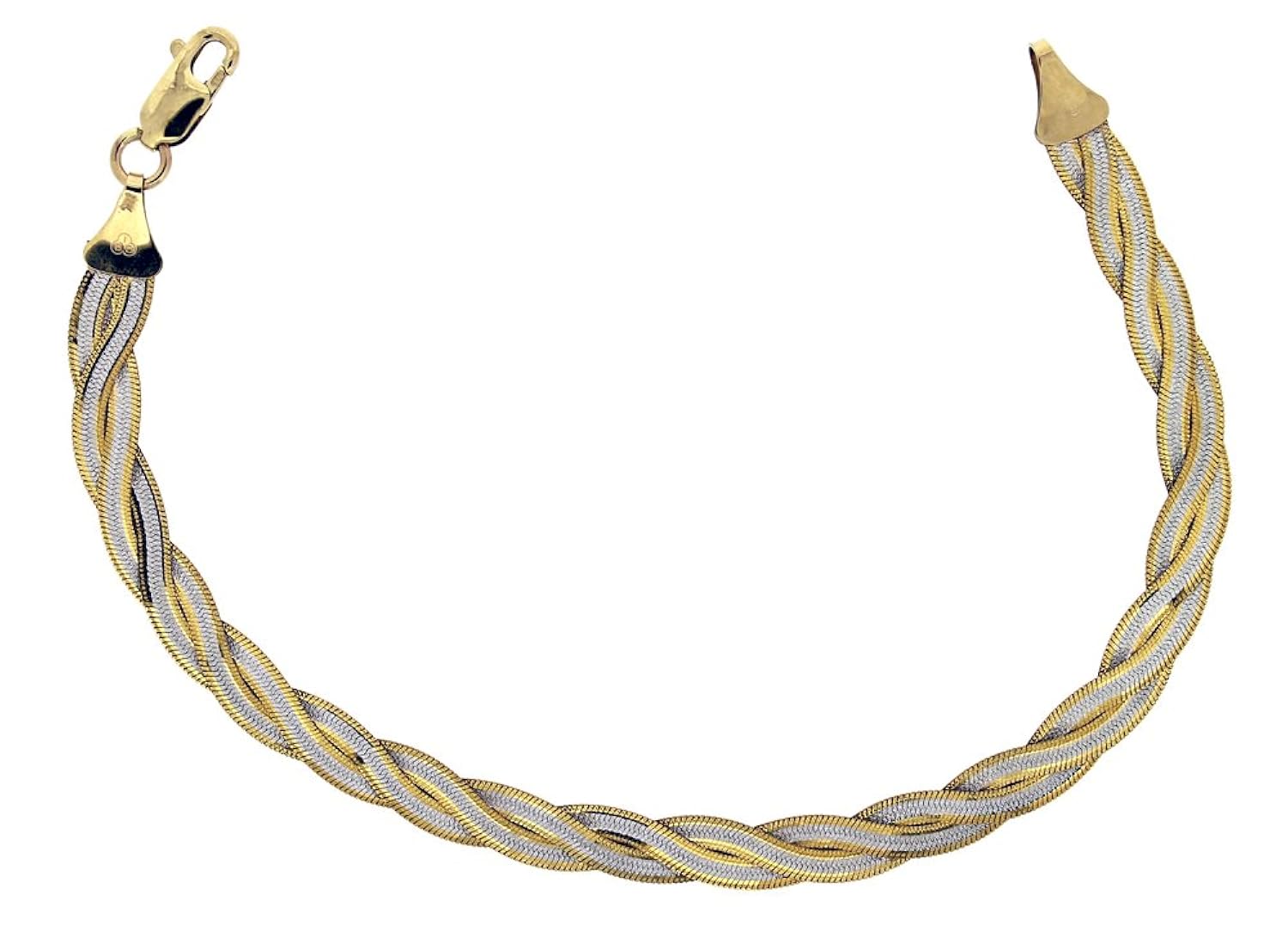 adara 9克拉黄色和白色 twined 手镯 of 19cm