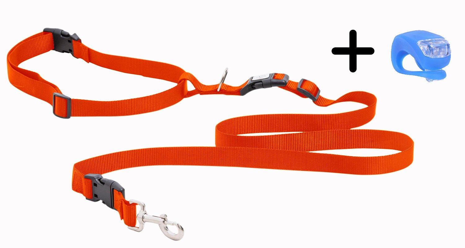 奔跑狗绳免提带 - 包括 led 灯.