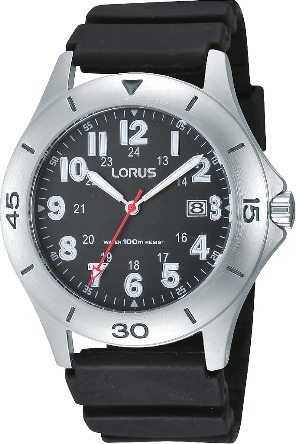 lorus 男式石英手表 sport rh921dx9带橡胶表带