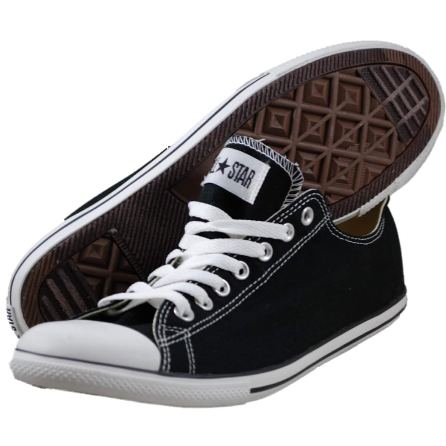 匡威男式 chuck taylor 修身 ox 运动鞋 黑色 11 m us