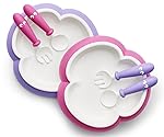 BABYBJORN Baby Plate Spoon and Fork - Pink/Purple 2-pack