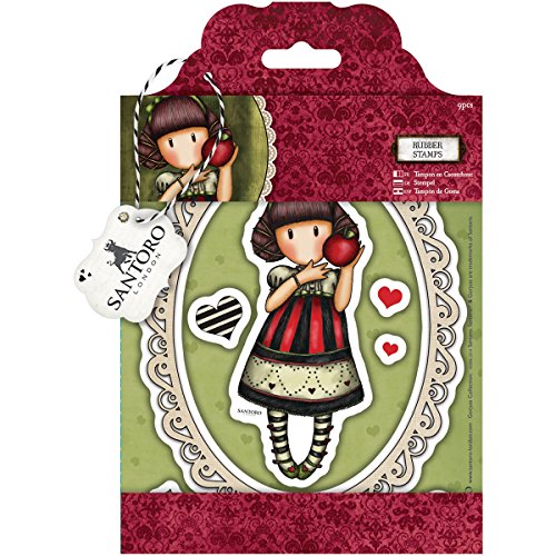 商品docrafts gorjuss santoro rubber stamp, dear apple
