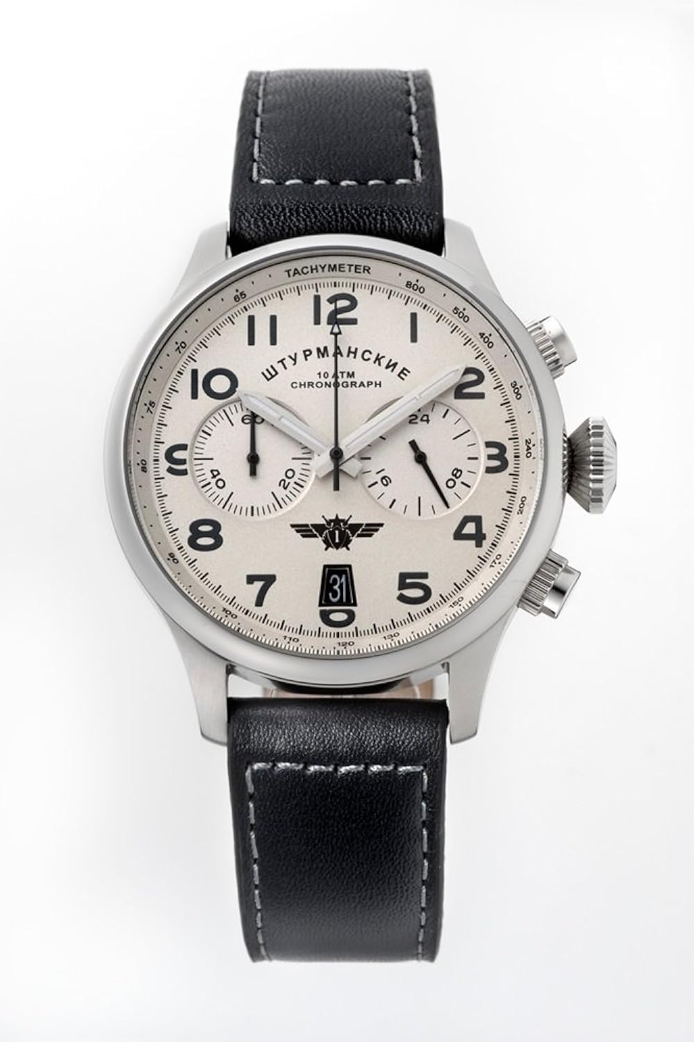 sturmanskie 空间 pioneers 男式 chronograph 日期手表 vk64
