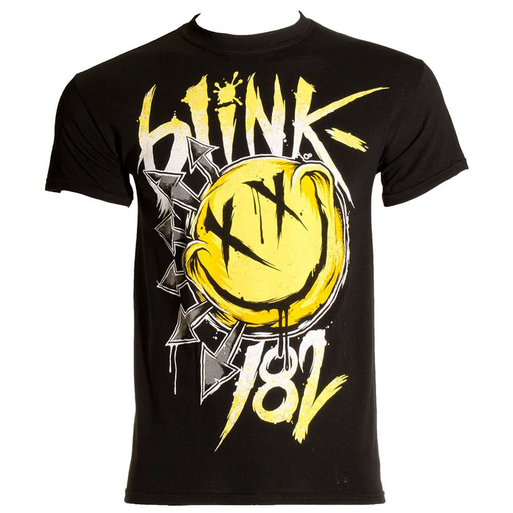 cid 男式 blink 182-big smile t 恤,黑色,xxl 码