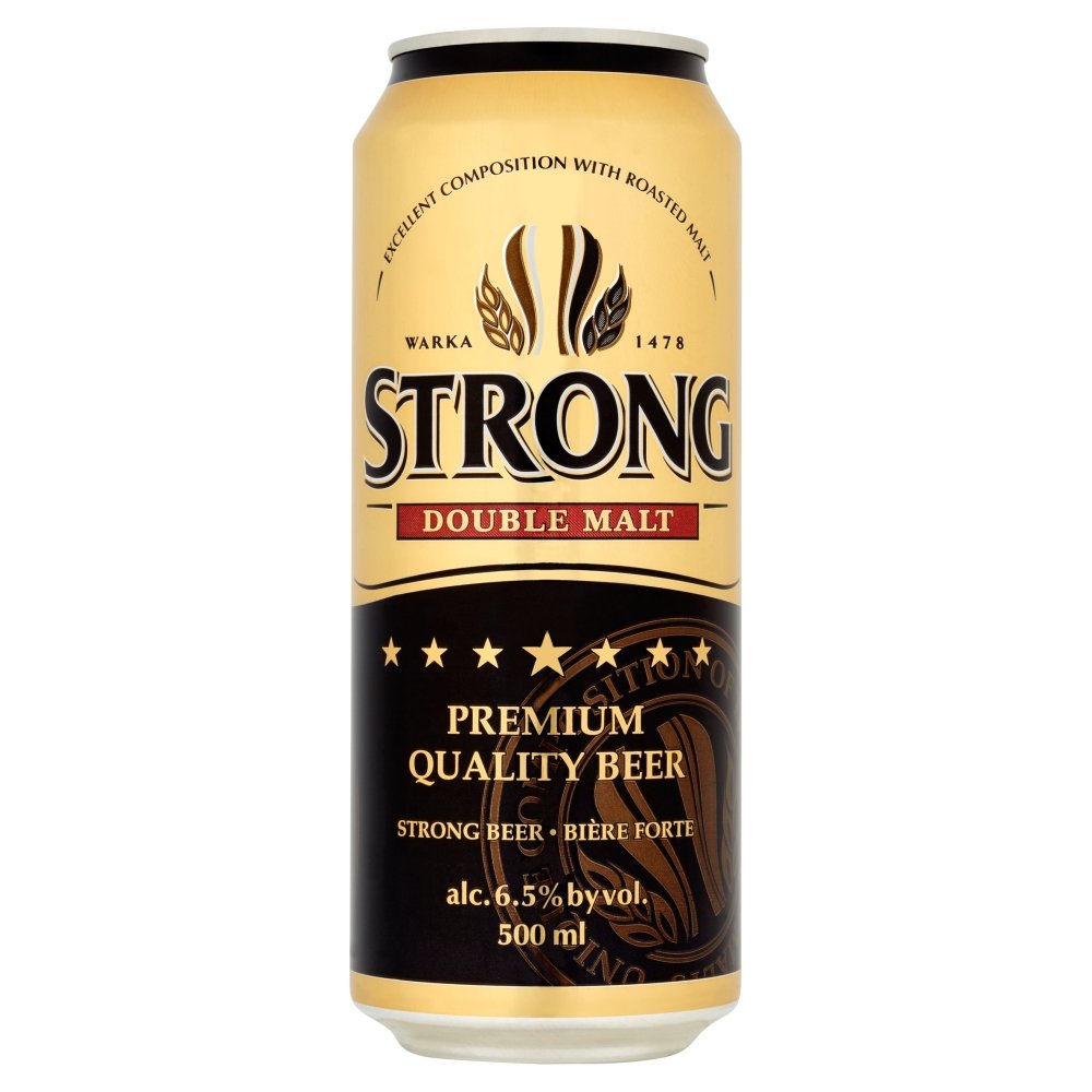 warka strong lager, 500 ml, pack of 24