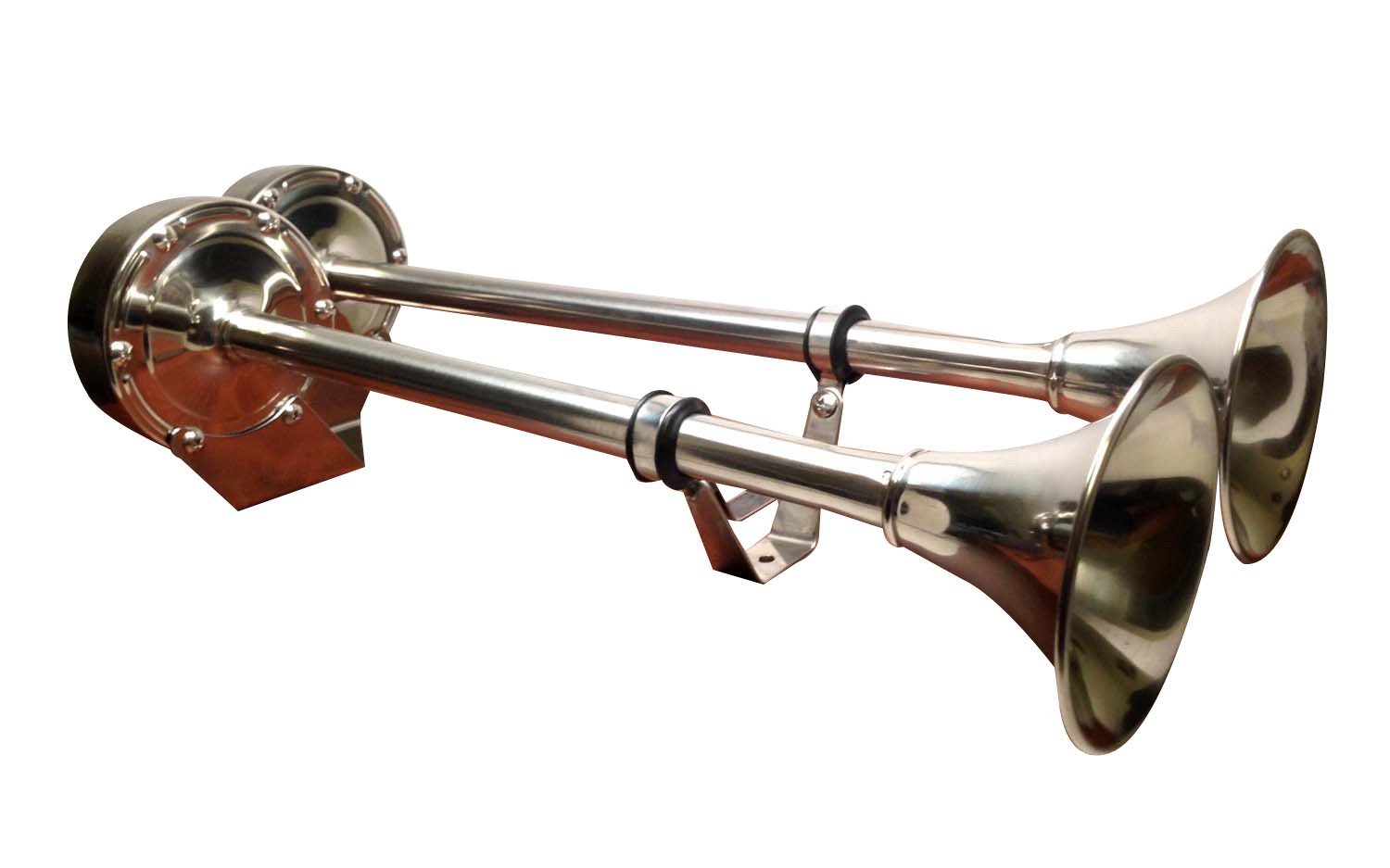 pactrade marine boat stainless steel dual trumpet