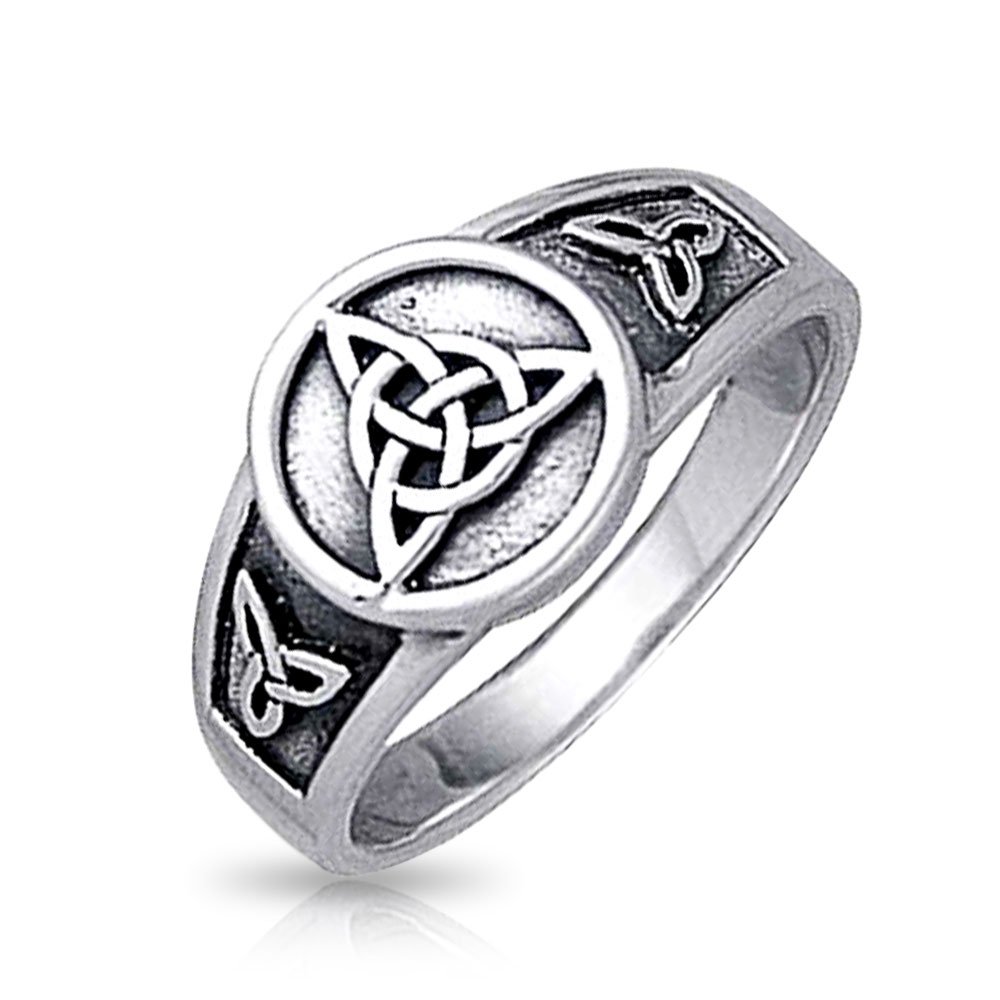 bling jewelry 贝灵珠宝 纯银 三角形图案装饰 凯尔特结 戒指 纽约