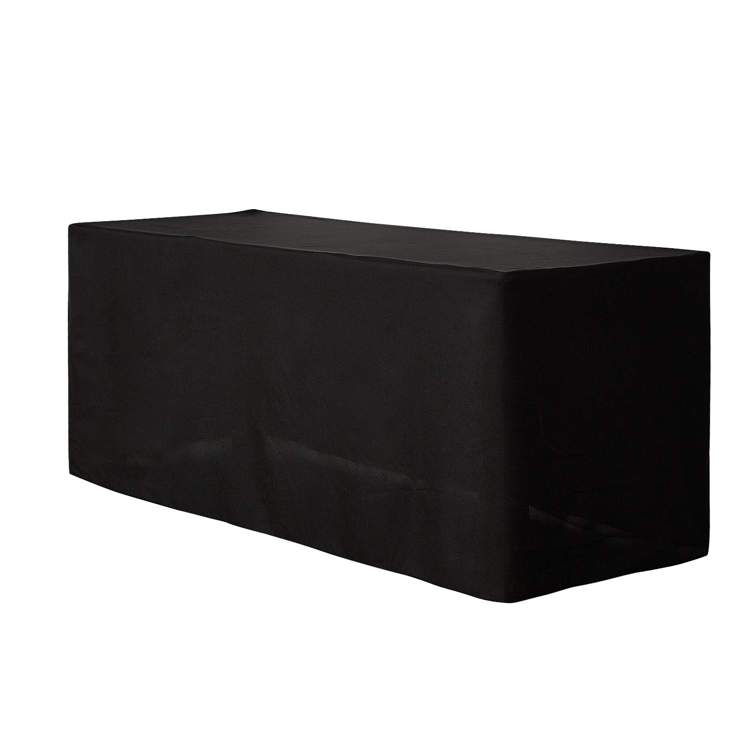 deconovo 桌布长方形涤纶装饰晚餐桌套 黑色 73x30x30 inches ts1001