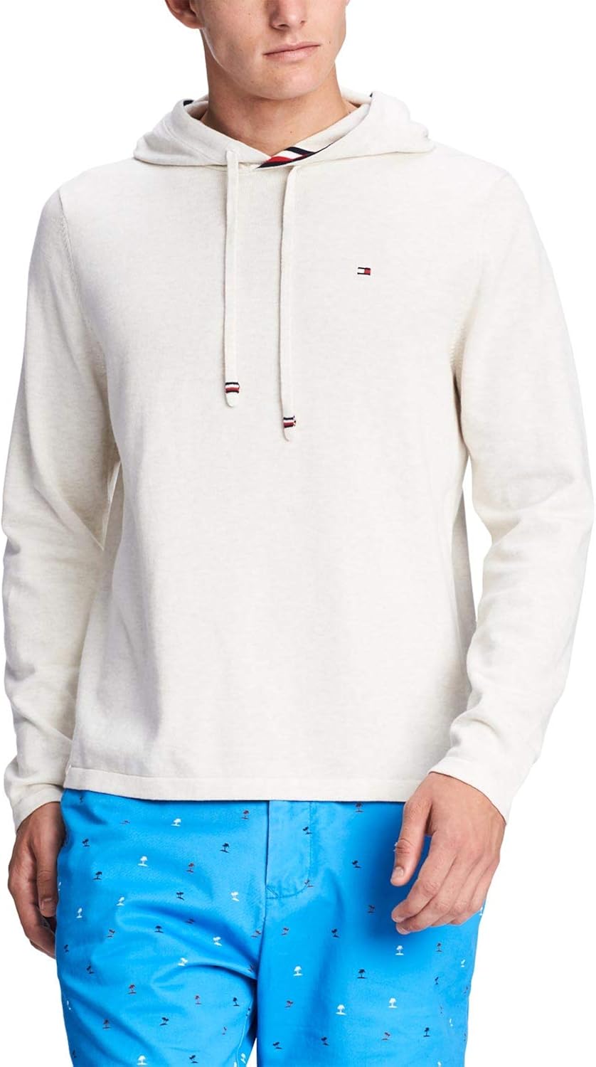 tommy hilfiger 汤米·希尔费格男式针织棉连帽衫 天然 x-large