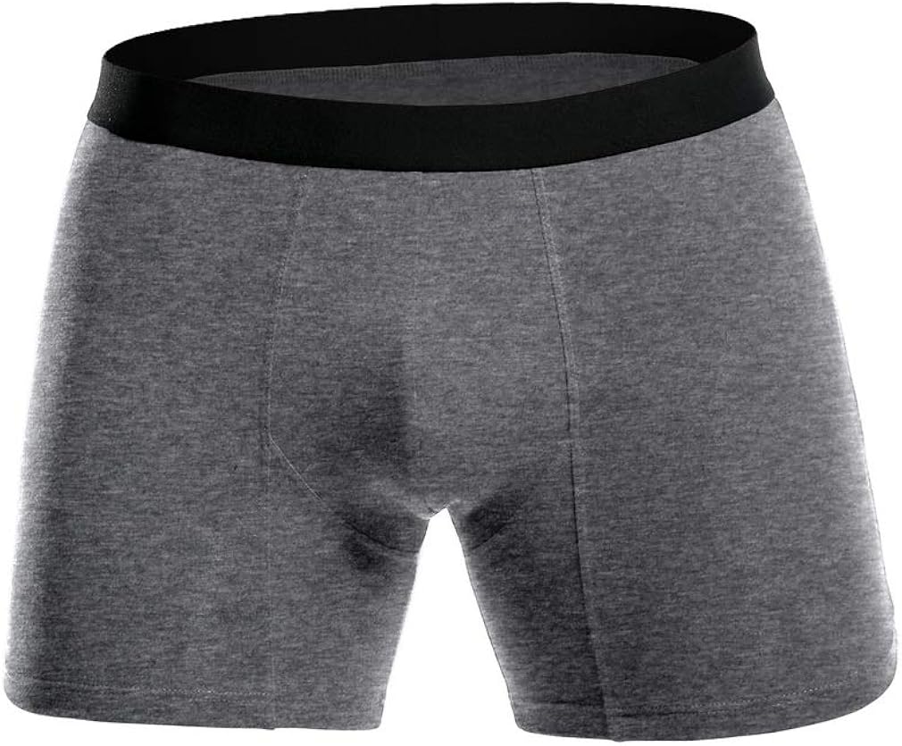 clothestec 男式短裤舒适透气平角内裤 灰色 large