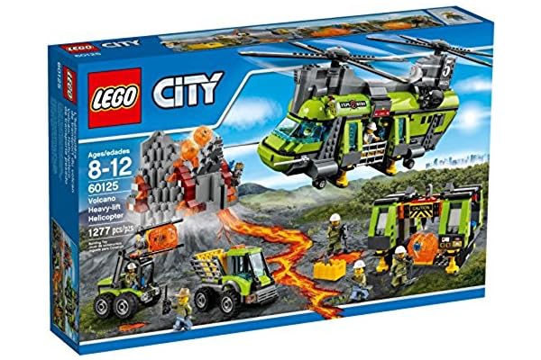 系列 火山探险重型空运直升机 60125 8-12岁 积木玩具 : 亚马逊中国