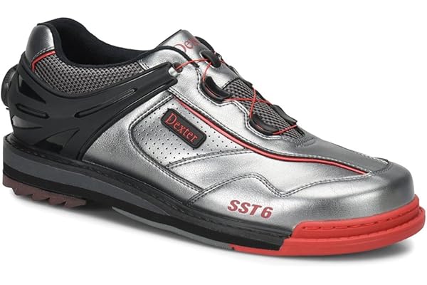 dexter 男式 sst 6 混合 boa 保龄球鞋 右手 - 灰色/黑色/红色