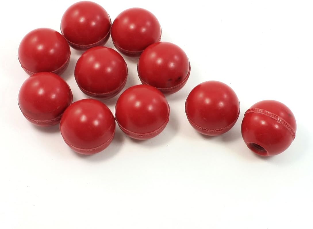 10 件红色塑料 12 毫米直径 螺纹 42 毫米直径球旋钮替换件